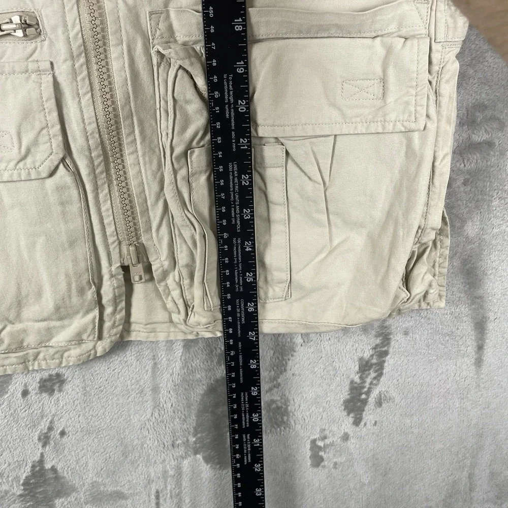 Vintage Banana Republic Safari Vest Mens XS Tan Utility Multi Pocket Fishing 90s